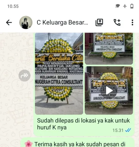 Pengiriman Papan Bunga Duka Lubangdukuh Butuh